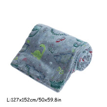 Leuchtende Dinosaurier-Decke, weicher Plüschflanell, 1 Stück