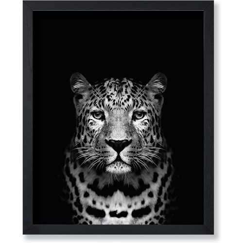 Αφίσα Vintage Leopard Ασπρόμαυρη 11x14