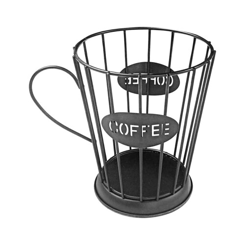 Porte-dosettes de café noir en forme de tasse