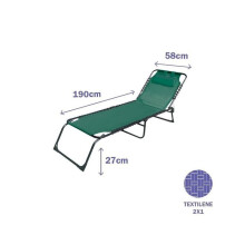 Liege - MARBUENO - 190 x 27 x 58 cm - Braun - Quadratdesign - Für den Außenbereich
