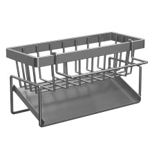 Estante para fregadero de cocina, estante de almacenamiento sin perforaciones, 1 pieza