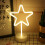 Warm White5-Pointed Star LED Neon Lamp1pc 1