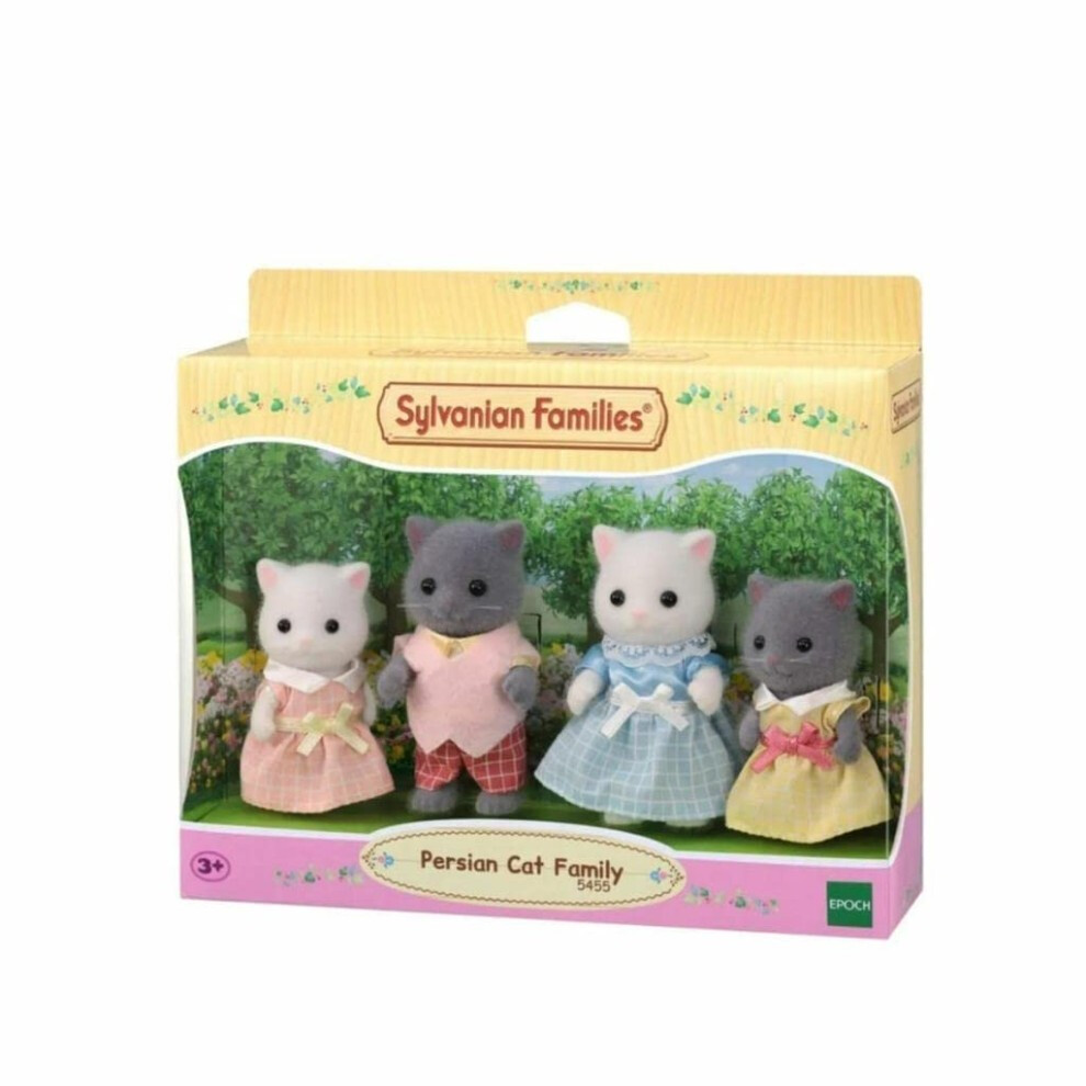 Sylvanian Families Persian Cat Family Dollhouse Playset 5455