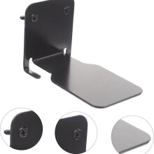 Donemore schwarze schwebende Bücherregale zur Wandmontage aus Metall