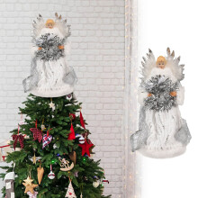 Goldener Engel als Baumspitze, Weihnachtsdekoration, 1 Stück