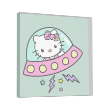 Hello Kitty fyrkantig akrylplakett med inspirerande citat