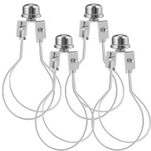 Suporte de metal para cúpula de abajur Pcapzz, 4 peças, prata