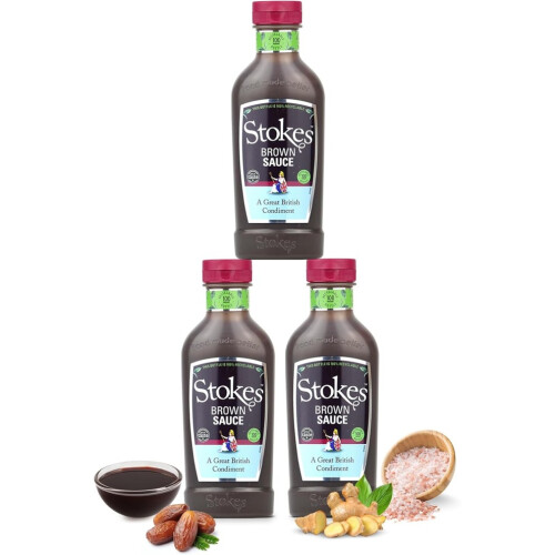 Real Brown Sauce 3PK SQUEEZY 505g