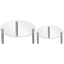 Suporte de mesa em acrílico transparente para cupcakes, conjunto com 2 unidades.