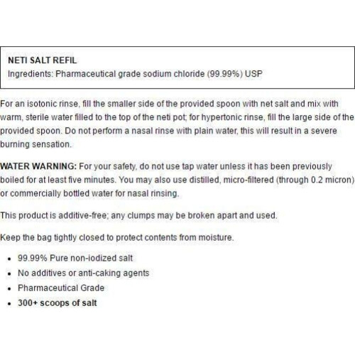 Neti Pot Salt Bag 1.5 Pound 1