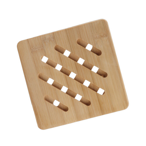 5 Piece Bamboo Trivet Set Square Heat Mats