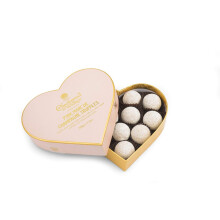 Pink Marc de Champagne Truffles in Heart Shaped Bo