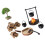 1/12 Scale Doll House Campfire Scene Accessories with Iron Pot 1