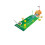Portable Children Golf Toy Set With Retractable Handle-Yellow 1