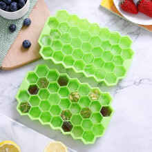 Bac à glaçons en silicone alvéolé, 37 cavités, lot de 2