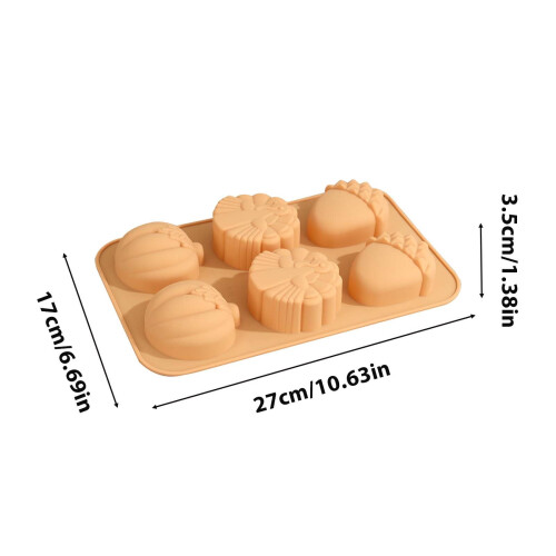 Moule à bougie en silicone citrouille 3D pour Halloween 1