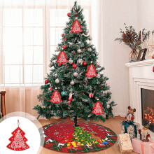 Pendentif décoratif de Noël en bois rouge (1 pièce)