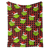 Juletæppe Grøn Superblødt Flannel Fleece Tæppe