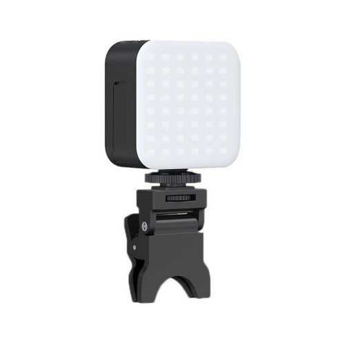 Luz de preenchimento LED para selfies e vídeos com celular (2500K-9000K).