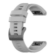 (Gray) Garmin Fenix 7x 6x 5x Silicone 26mm Breathable Wristband Belt