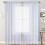 (White) Voile Curtains With Ruffles In Linen Optics Transparent 1