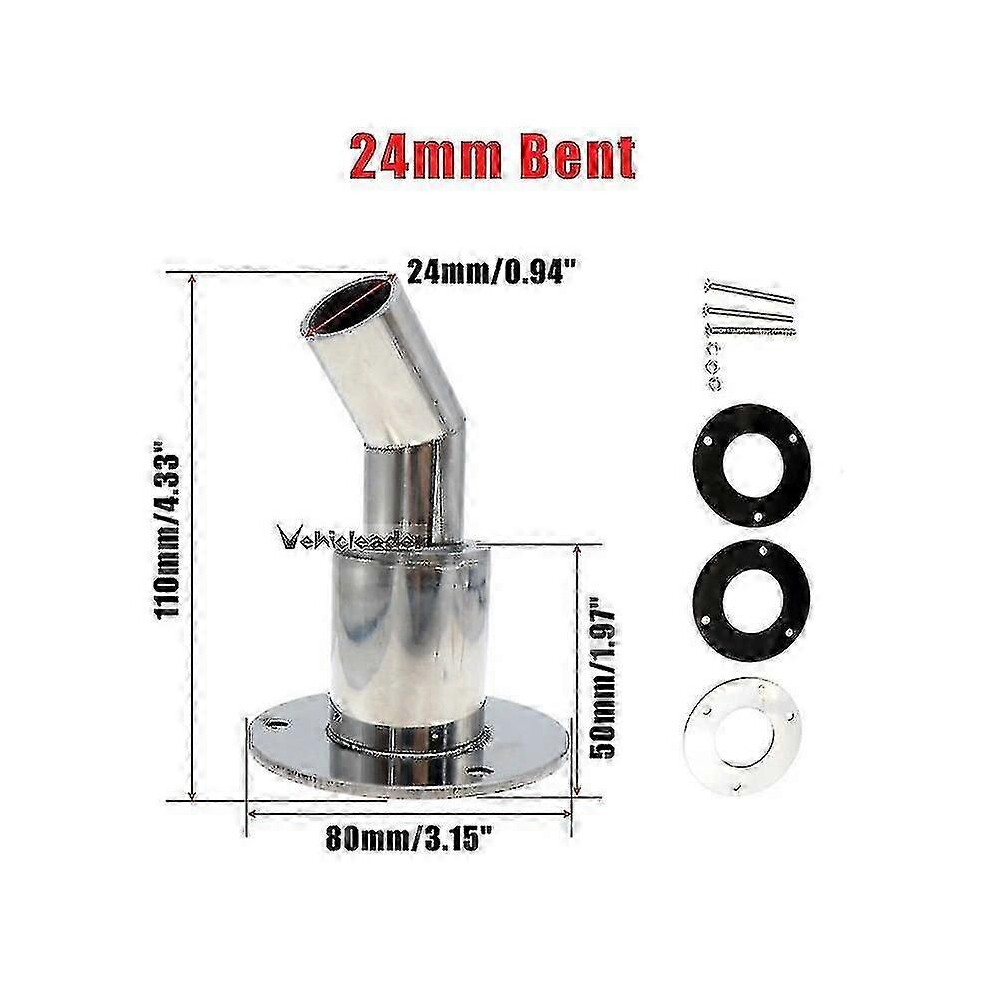 (24Mm Bent) 22/24Mm Stainless Steel Thru Hull Exhaust Skin Fitting Tube Pipe Socket Hardware Part Of Air Diesel Heater For Boat Marine Truck 7624176677946