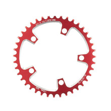 (40t, 130BCD Red) Mountain bike chainring for Bikes 5 screws 110BCD/130BCD direct mount