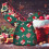 Weihnachtsgeschenkpapier mit Schneeflockenmotiv und Hasenohren 5