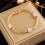 Titanium stalen vlinderarmband goudkleurig (1 stuk) 2