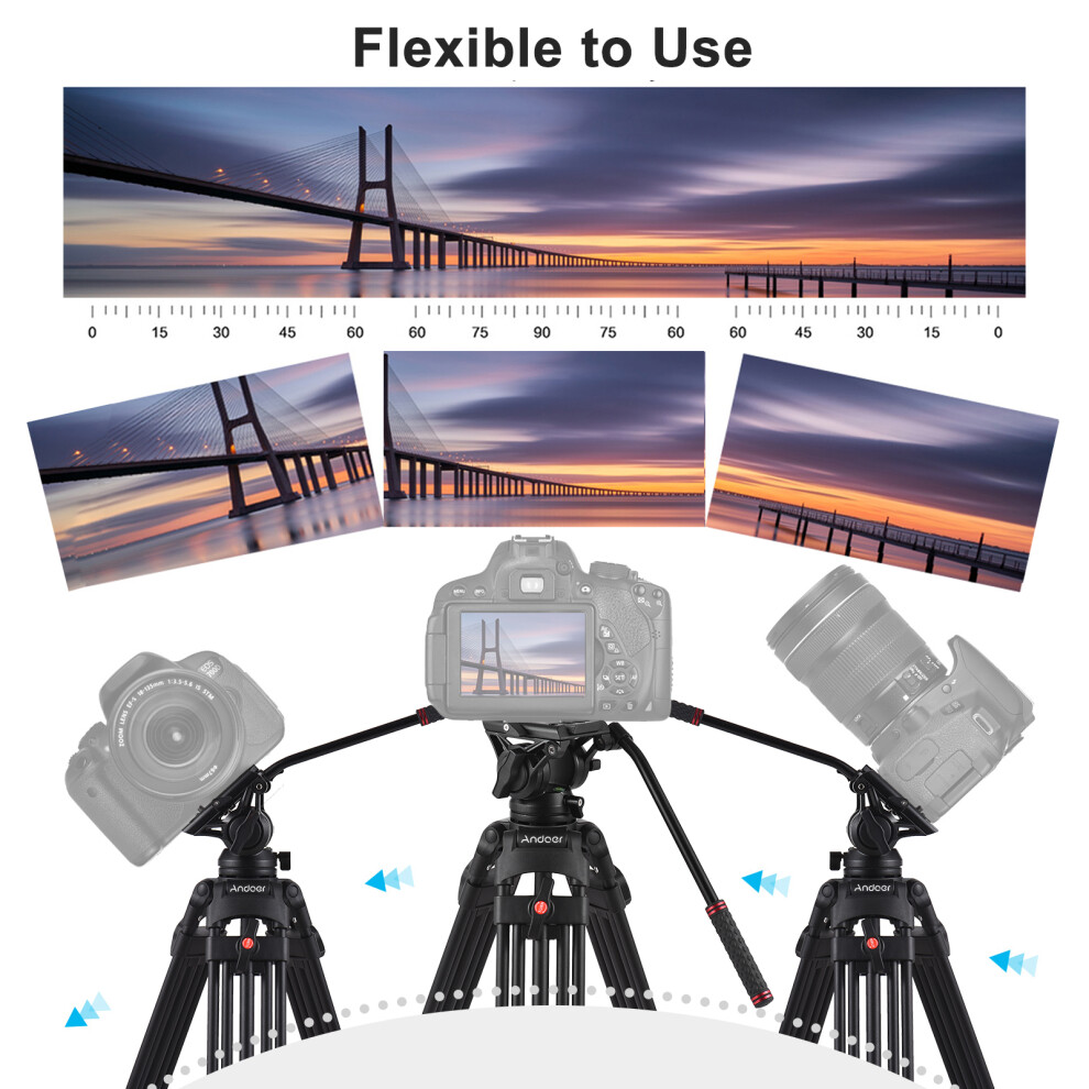 Andoer D1801 Panoramic Tripod 10Kg 7340572254726