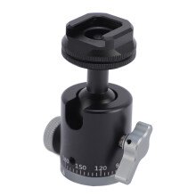2-in-1 Tripod Ball Head Cold Shoe Mount