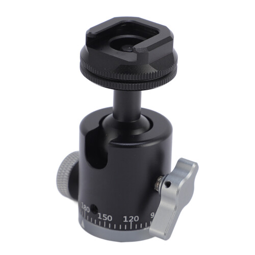 2-in-1 Tripod Ball Head Cold Shoe Mount