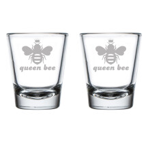 Set van 2 Queen Bee shotglaasjes, 50 ml