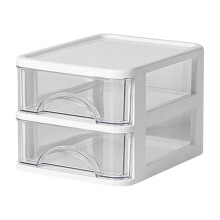 Cutie de depozitare pentru birou, plastic transparent, 7,2x5,6x4,7 inci