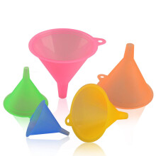Juego de embudos de plástico de colores arcoíris (5 piezas)