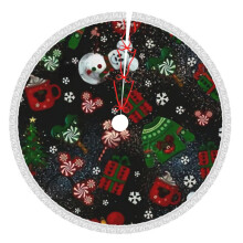 Jupe de sapin de Noël 122 cm Décoration rustique pour les fêtes