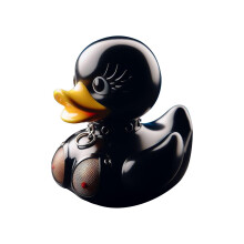Punk Duck Resin Statue Dark Collectible Figure 9x6 cm