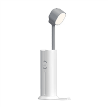 Mini batterie externe blanche avec lampe de bureau LED 1200 mAh