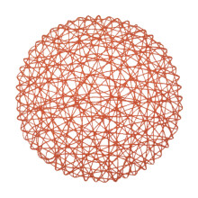 Ionze paper rope placemats round 6-pack red