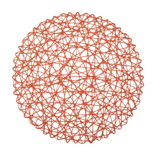 Ionze paper rope placemats round 6-pack red