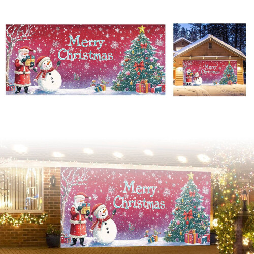 Banner de Natal para garagem, decoração de Natal