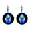 Orecchini a leva Matryoshka con cabochon blu e neri 1