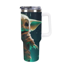 Baby Yoda 40oz izolovaný pohár do auta z nehrdzavejúcej ocele