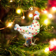 Ozmmyan Acryl-Hahn-Anhänger Weihnachtsbaumschmuck