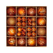 Gold Christmas Ornaments 30mm Shatterproof 44 Pieces