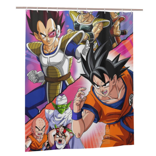 Σετ κουρτινών ντους Dragon Ball 66x72 ιντσών από πολυεστέρα