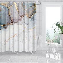 Duschvorhang aus Polyester mit Digitaldruck, 183 x 183 cm