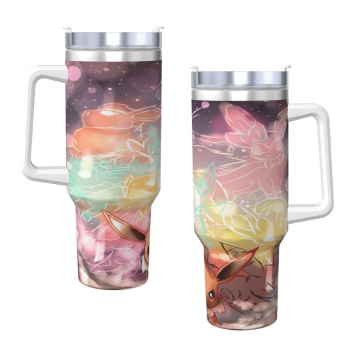 E-Evee isolierter Edelstahlbecher, 1,2 l, mit Griff