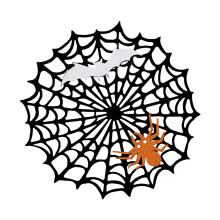 Halloween dækkeservietter sæt sort 4 dele