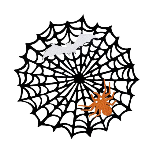 Halloween-Tischsets, schwarz, 4-teilig